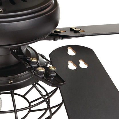 Home Decorators Collection Ceiling Fan with Light 52&quot; LED Indoor Matte Black