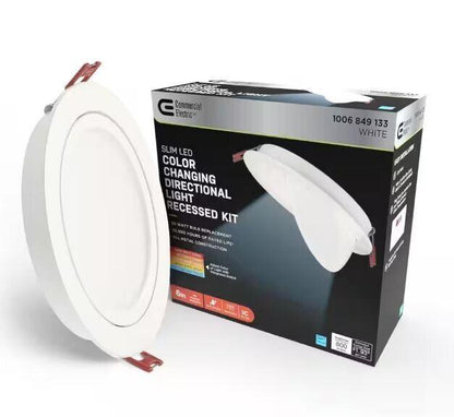 Commercial Electric 6 in. Selectable Color Ultra-Directional Integrated LED Kit - Like New