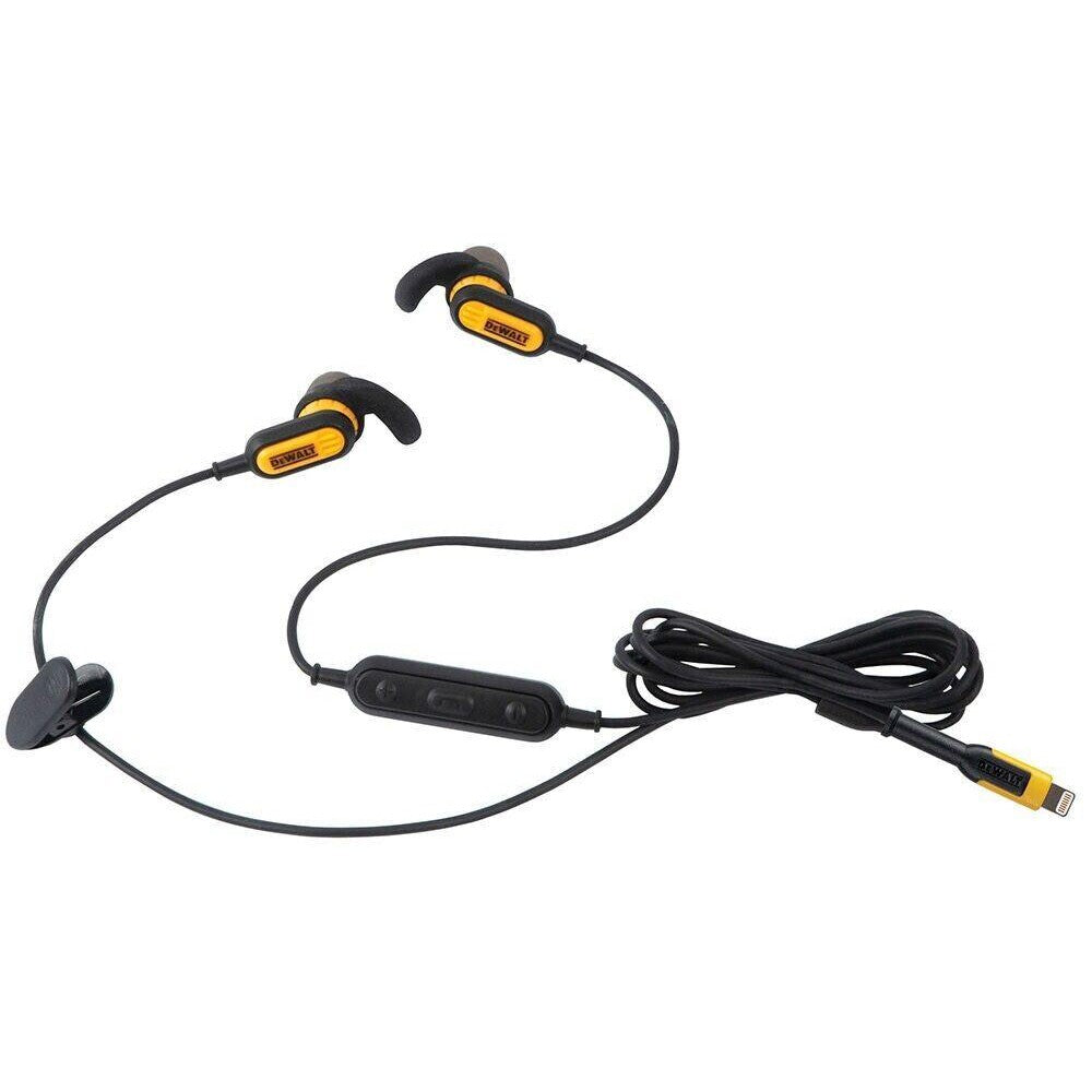 DEWALT Jobsite Earphones Lightning iPhone iPad iPod IPX6 DXMA1903017  - Like New