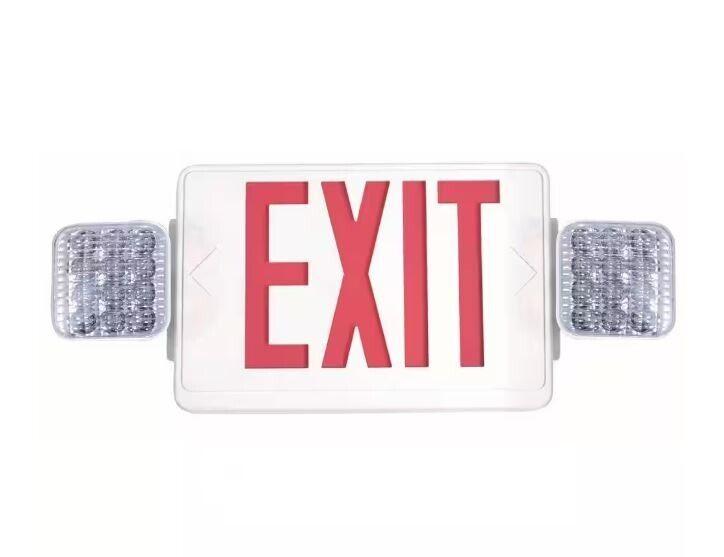 Commercial Electric Combo 14-Watt Equivalent Integrated LED White Exit Sign - Like New