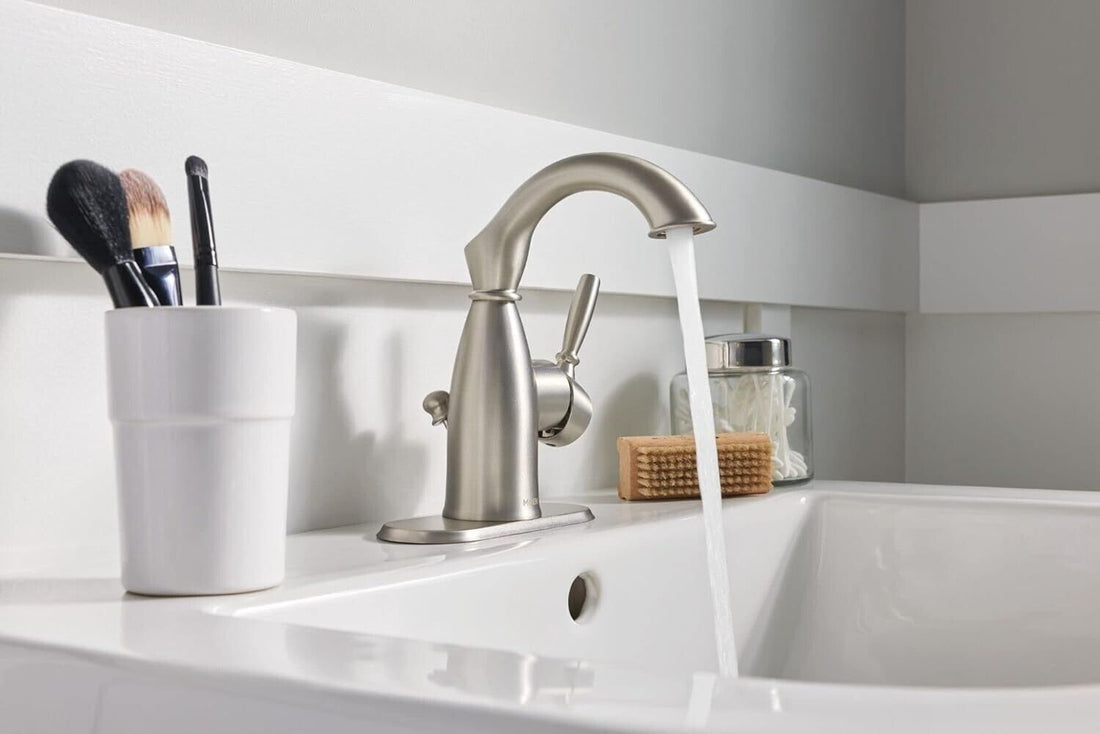 MOEN Sarona 84144SRN Single Hole Single-Handle Bathroom Faucet in Brushed Nickel