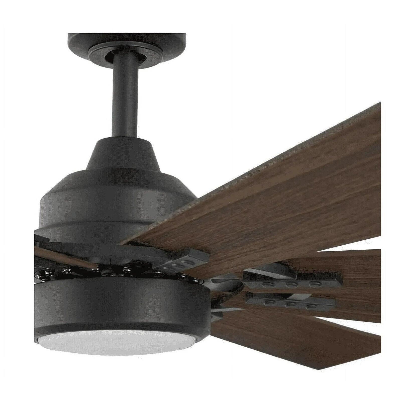 Home Decorators Makenna DC 60 in. Color Changing LED Matte Black Ceiling Fan - Like New