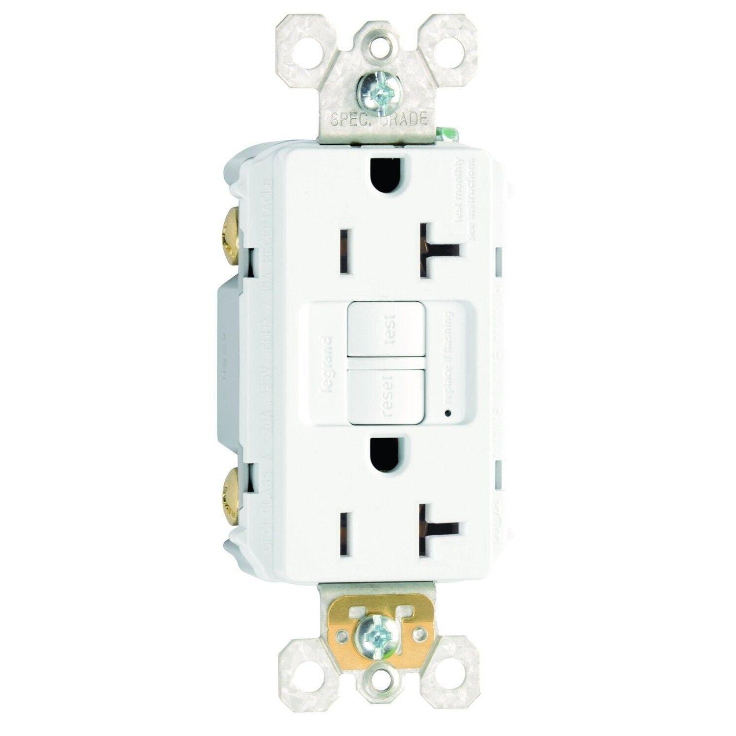 Legrand radiant Self-Test GFCI Outlet, White, 20 Amp, (Pack of 3) - Like New