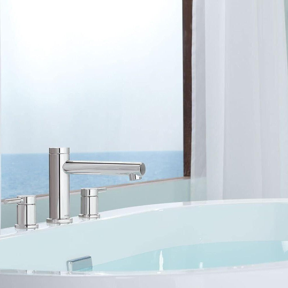 Moen T393 Deck Mounted Roman Tub Filler Trim - Chrome