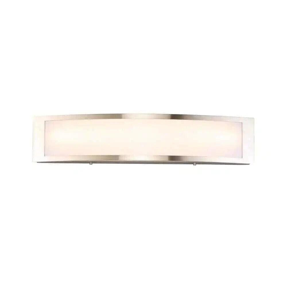 Hampton Bay Woodbury 24.6 in. Brushed Nickel Integrated LED Bathroom Light Bar - Like New