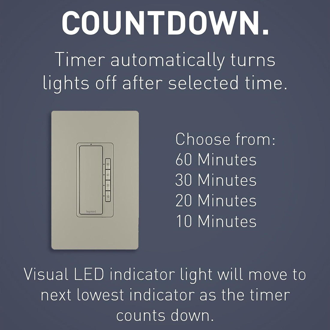 Legrand radiant RT2NICCV4 Digital Countdown Timer