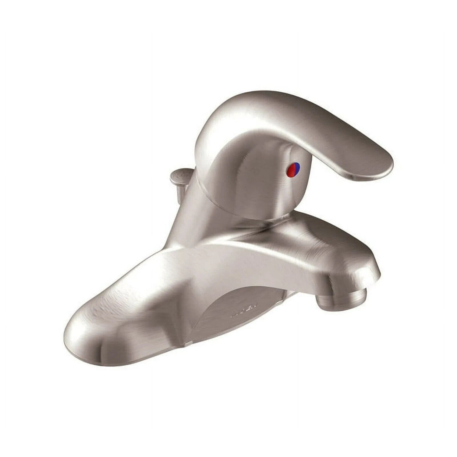 Moen Adler 4 in. Centerset Single-Handle Low-Arc Bathroom Faucet in Spot Resist Brushed Nickel