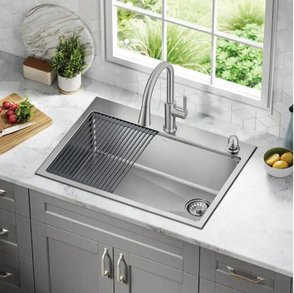 Delta Emery Stainless Steel 30 in. Single Bowl Undermount/Drop-In Kitchen Sink