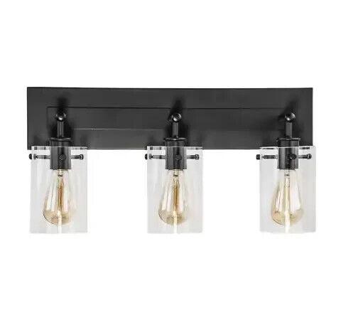 Hampton Bay Regan 21 in. 3-Light Espresso Bronze Bathroom Vanity Light - Like New