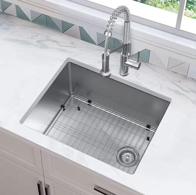 Glacier Bay Tight Radius 23 in. Undermount Single Bowl 18 Gauge Kitchen Sink