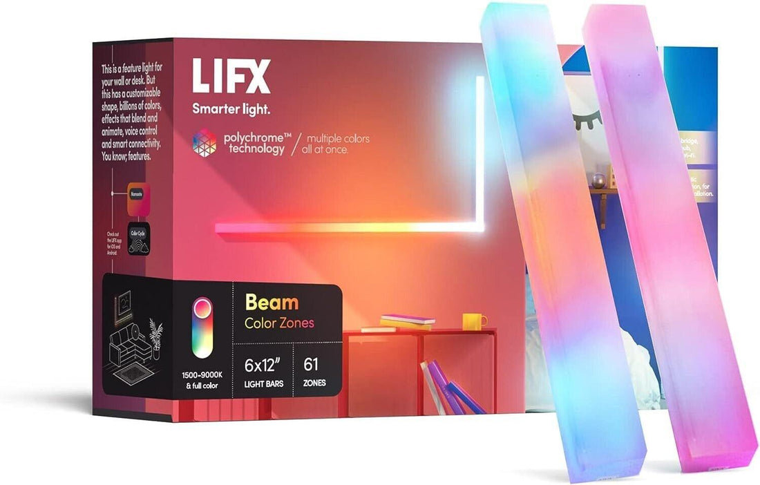 LIFX 12 in. Multi-Color Smart Wi-Fi LED 6X Beam Light Kit and Corner