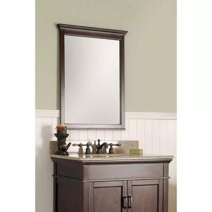 Home Decorators Collection Vanity Mirror 24&quot;x 31&quot; Rectangular Wood-Frame Mahogany