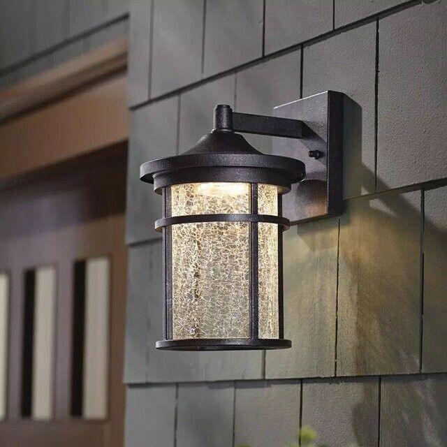 Home Decorators Collection Westbury 11 in Aged Iron Large LED Outdoor Wall Light - Like New