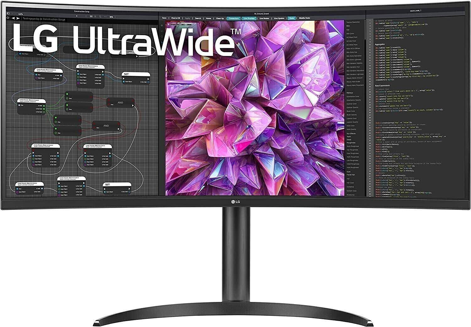 LG 34WQ73A-B 34&quot; Curved UltraWide QHD IPS HDR10 Built-in KVM Monitor - Very Good