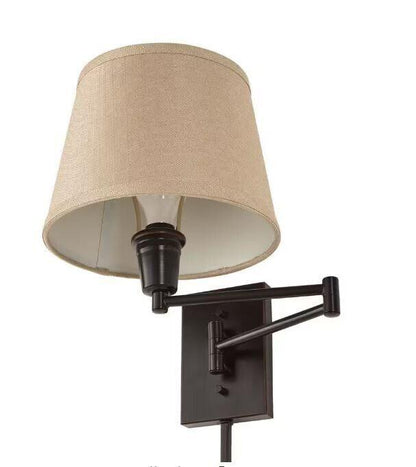 Hampton Bay Ellsworth 1-Light Oil Rubbed Bronze Swing Arm Plug-in Wall Lamp - Like New