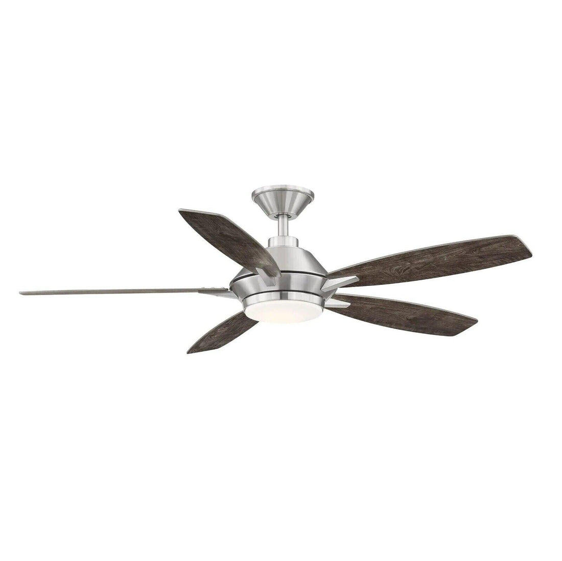 HOME DECORATORS Wilmington 52 in. LED Brushed Nickel Ceiling Fan, Light, Remote