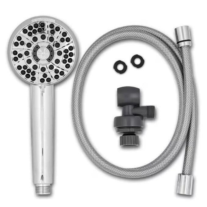 Waterpik XAS-643E PowerPulse Chrome 6-Setting Handheld Showerhead 1.8 GPM