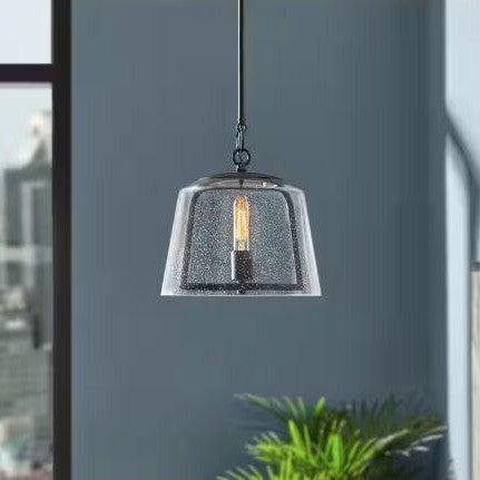 Home Decorators Collection Desmond 60-Watt 1-Light Black Pendant