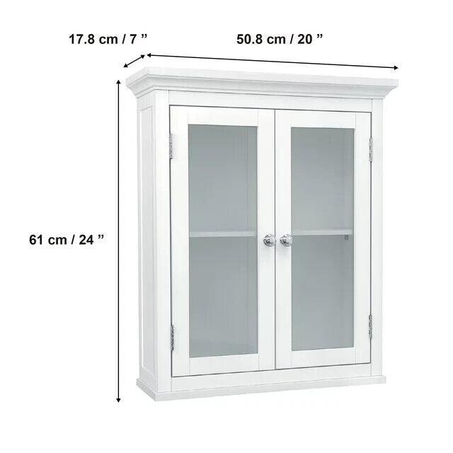 Allare Teamson Home Madison 20&quot; x 24&quot; Removable Wall Cabinet, White