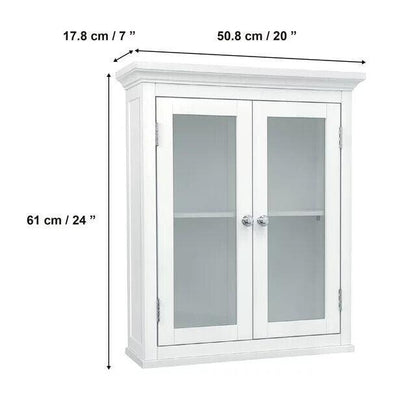 Allare Teamson Home Madison 20&quot; x 24&quot; Removable Wall Cabinet, White