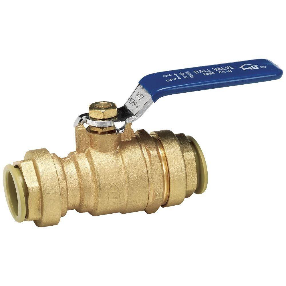 HOMEWERK 3/4 in. Push-Fit x 3/4 in. Push-Fit Full Port Lead Free Brass Valve - Like New