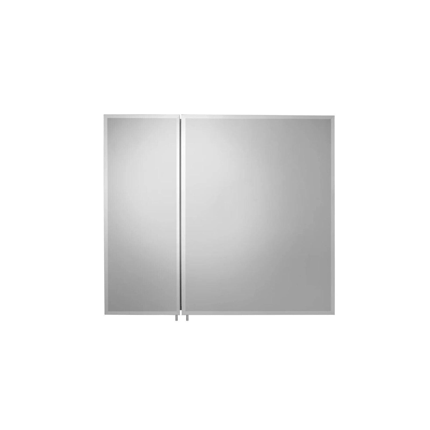 Croydex Halton Double Door Aluminium Bathroom Medicine Cabinet 30x26 In Chrome