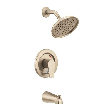 Moen 48003BNGR Slate Single Handle Pressure Balance Tub and Shower Faucet nickel