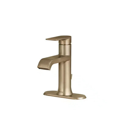 Moen Genta WS84760BZG Single Handle Bathroom Faucet in Bronzed Gold