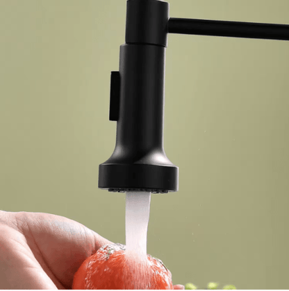 WELLFOR Single Handle Pull Down Sprayer Kitchen Faucet with 360° Rotation