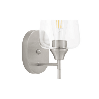 Hampton Bay GS-W070803BN Pavlen 5.5 in. 1-Light Brushed Nickel Wall Sconce - Like New