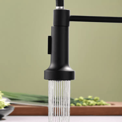 WELLFOR Single Handle Pull Down Sprayer Kitchen Faucet with 360° Rotation