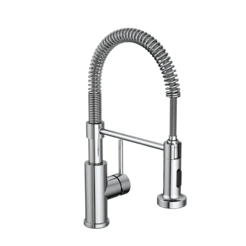 Cartway Single-Handle Spring Non Pull-Down Sprayer Kitchen Faucet in Chrome