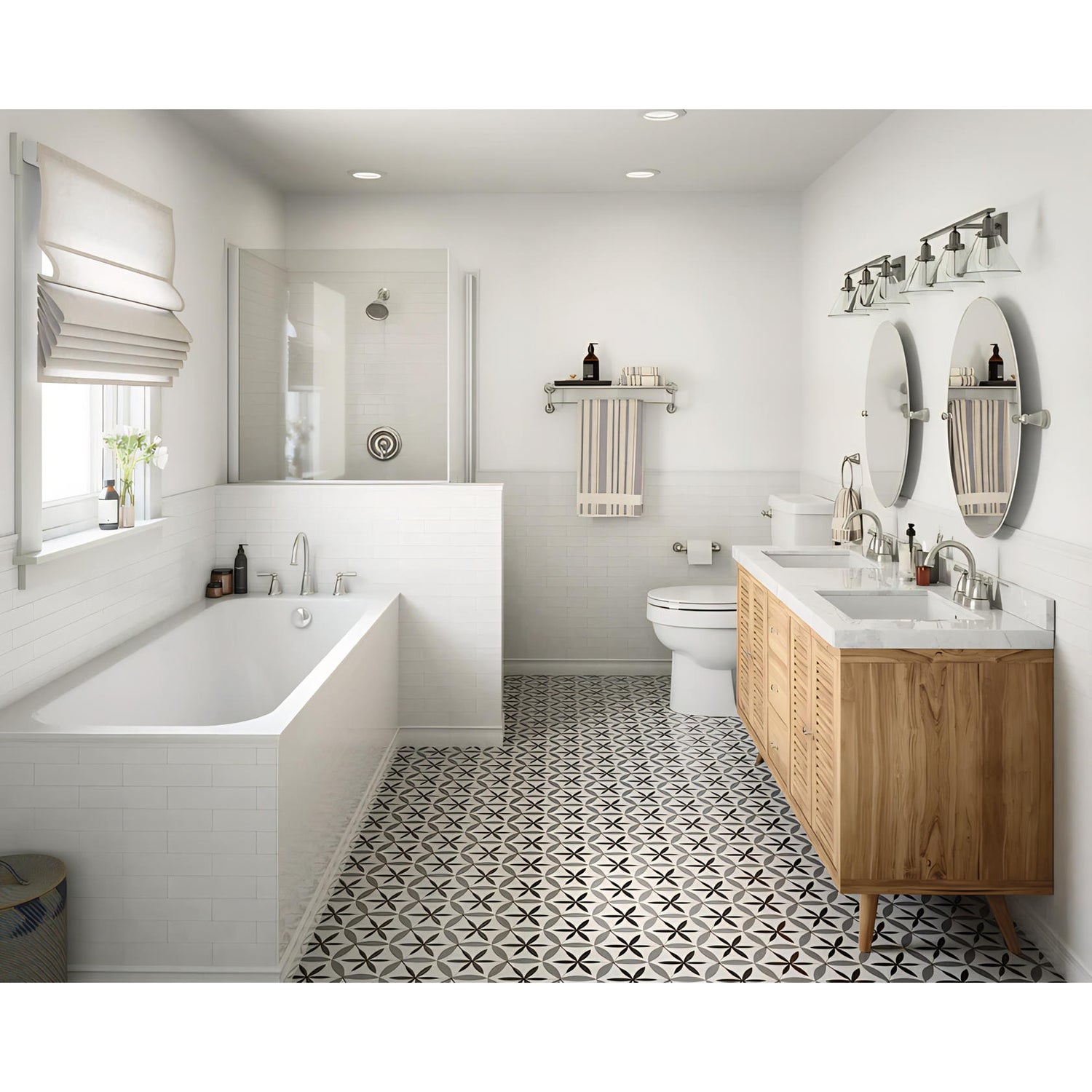 MOEN Banbury WS84913SRN Double Handle Centerset Bathroom Faucet in Spot Resist Brushed Nickel