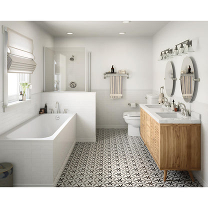 MOEN Banbury WS84913SRN Double Handle Centerset Bathroom Faucet in Spot Resist Brushed Nickel