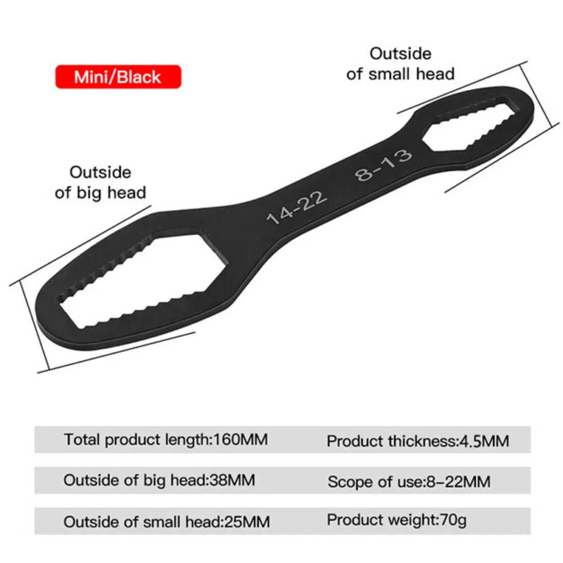 Universal Torx Wrench Self Tightening Double Head Spanner Double Head Hand Tool