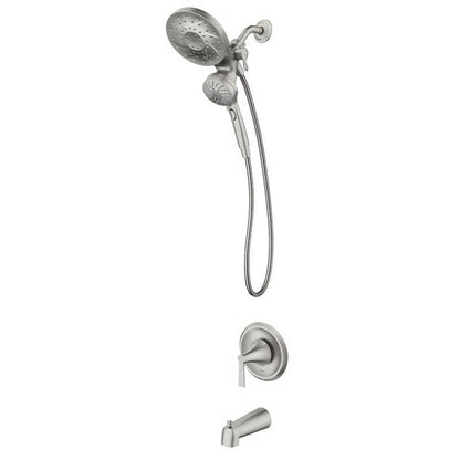 MOEN Mikah 82310SRN 1-Handle Tub &amp; Shower Faucet in Spot Resist Brushed Nickel