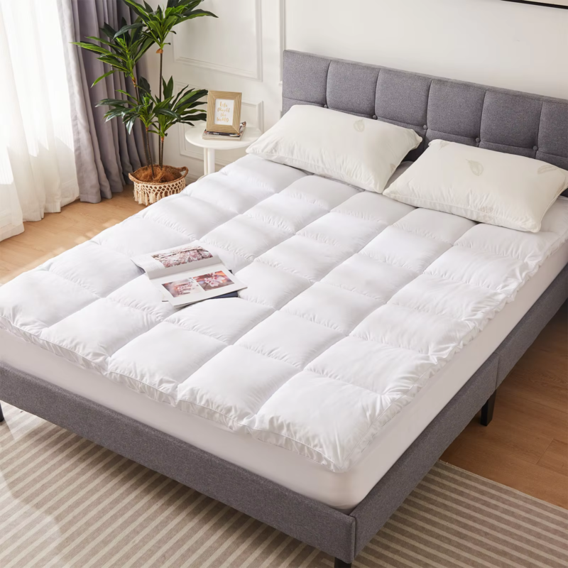Twin Full Size Mattress Pad Cover, Extra Thick 5D Mattress Topper with Pillow Top