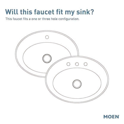 MOEN Genta WS84760SRN Single Handle Single Hole Bathroom Faucet in Brushed Nickel