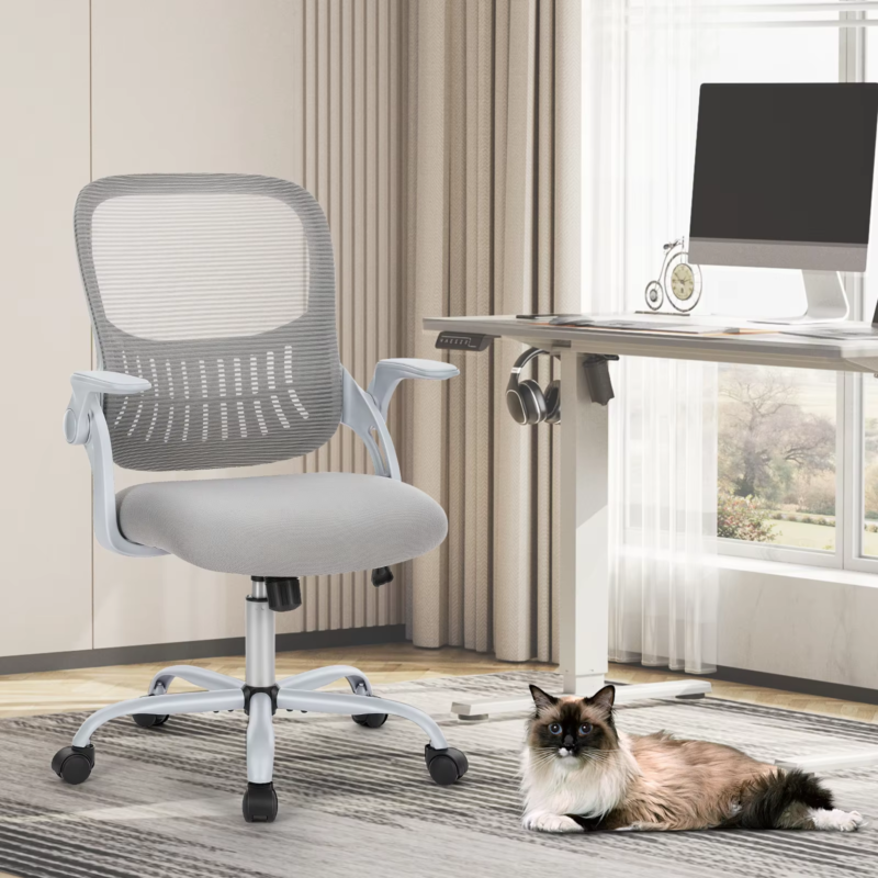 Ergonomic Mesh Office Desk Chair with Adjustable Height, Swivel & Rolling Wheels