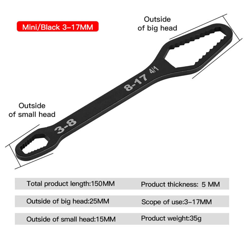 Universal Torx Wrench Self Tightening Double Head Spanner Double Head Hand Tool