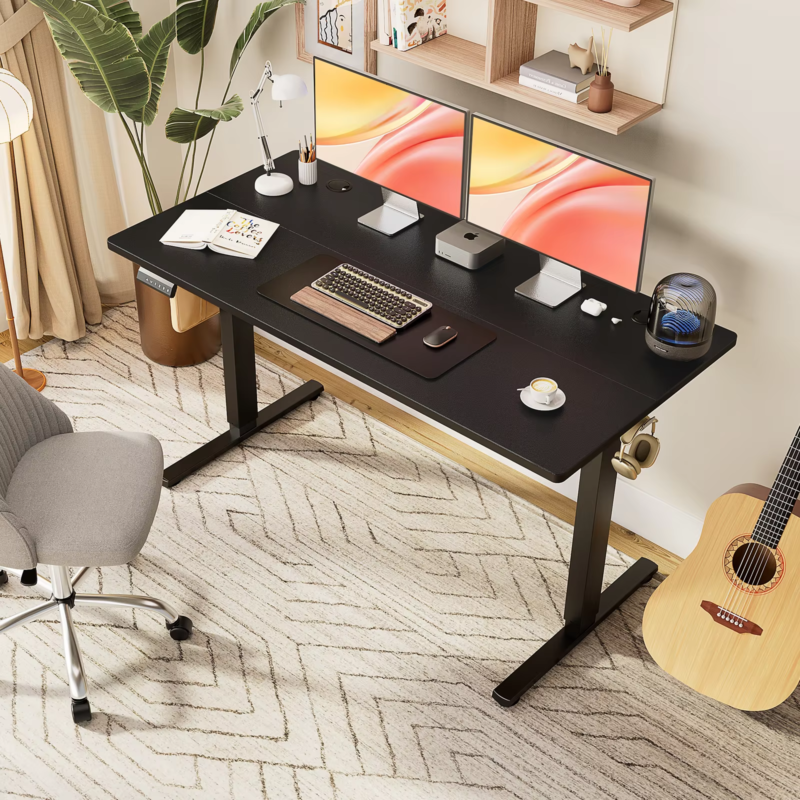 Electric Standing Desk 55x24 Inch, Adjustable Height, Work Table for Home Office