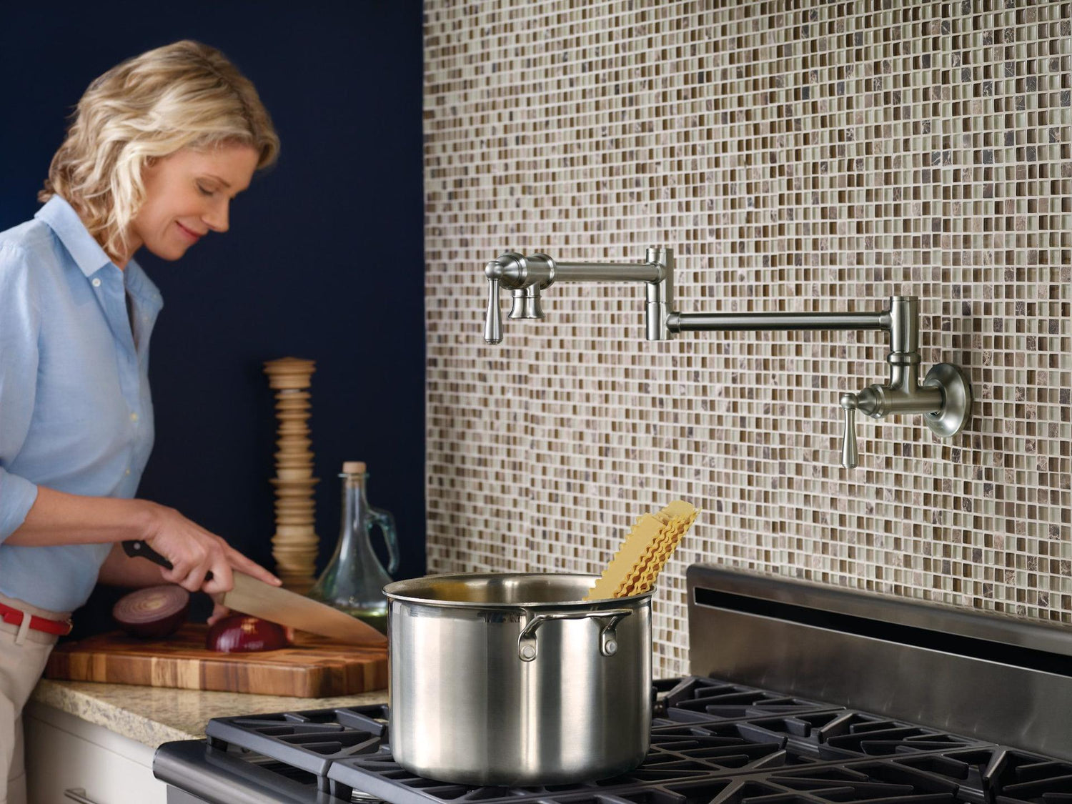 MOEN S664SRS Wall Mounted Swing Arm Pot Filler in Spot Resist Stainless