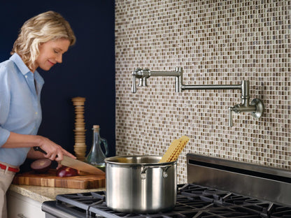 MOEN S664SRS Wall Mounted Swing Arm Pot Filler in Spot Resist Stainless