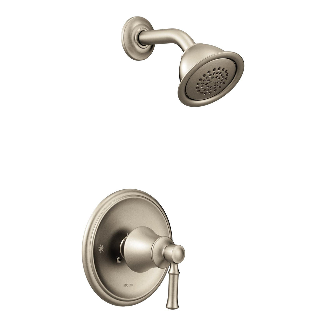 MOEN Dartmoor T2182BN Single Handle Shower Trim Kit in Brushed Nickel (Valve Not Included)