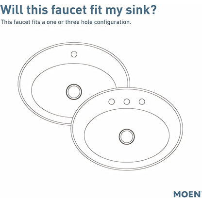 MOEN Doux S6910BL Single Hole Single-Handle Bathroom Faucet in Matte Black