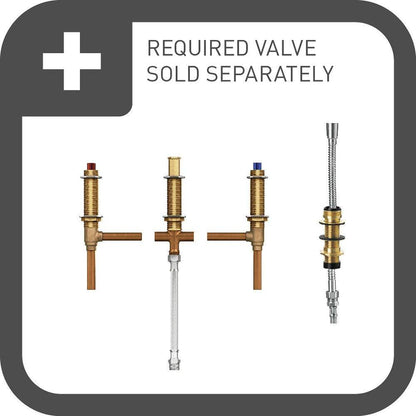 MOEN Voss T694ORB Two Handle High-Arc Roman Tub Faucet Trim Kit with Hand Shower in Oil Rubbed Bronze (Valve Not Included)