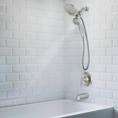 MOEN Mikah 82310SRN 1-Handle Tub &amp; Shower Faucet in Spot Resist Brushed Nickel