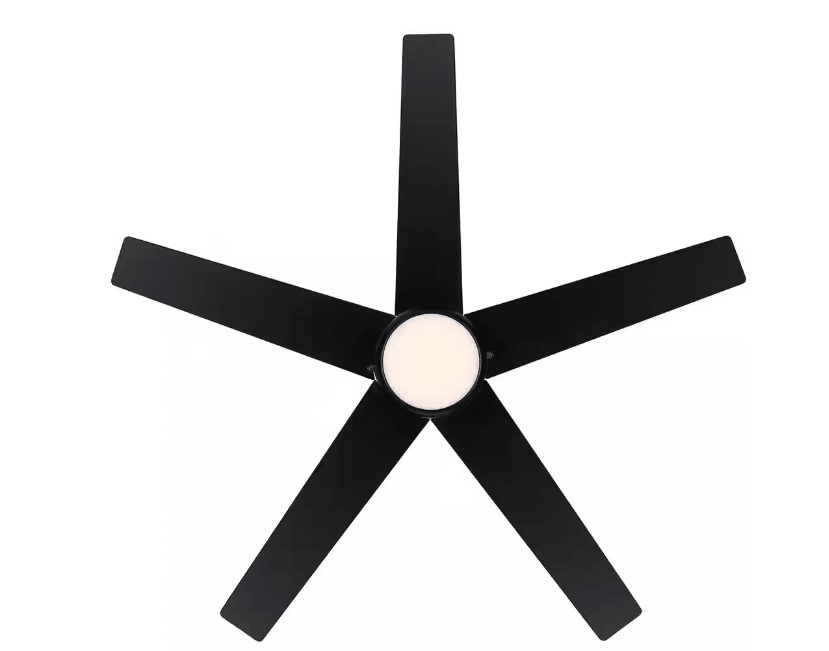 Hampton Bay Mena 44&quot; LED Indoor/Outdoor Matte Black Ceiling Fan Light Kit - Like New