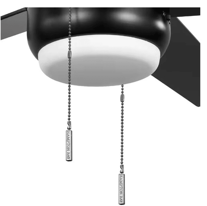 Hampton Bay Mena 44&quot; LED Indoor/Outdoor Matte Black Ceiling Fan Light Kit - Like New