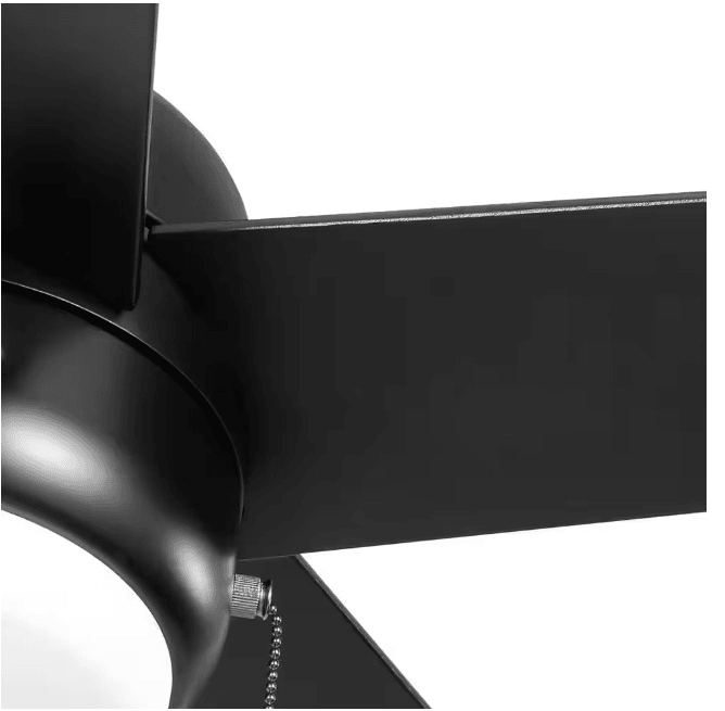 Hampton Bay Mena 44&quot; LED Indoor/Outdoor Matte Black Ceiling Fan Light Kit - Like New